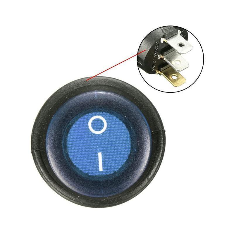 5Pcs/Set 12V 20A Car Spst Auto Marine Boat Round On/Off Rocker Waterproof Switch