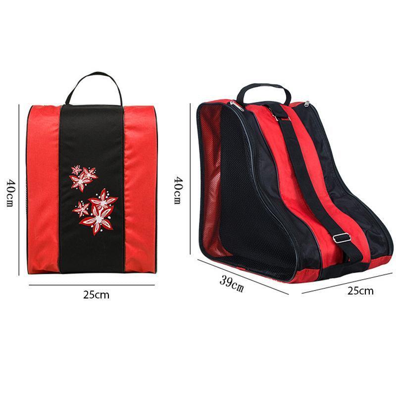 Rollerblading Ice Skate Carry Bag with Adjustable Shoulder Strap for All Ages - Blue