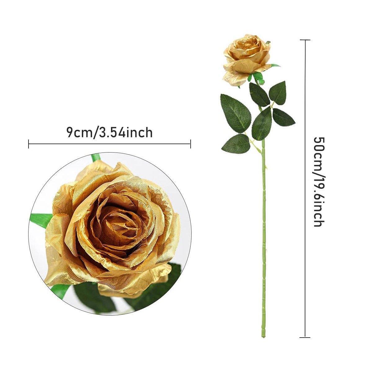 10pcs Artificial Silk Simulation Rose Flowers - Wedding Party Home Decorations - White
