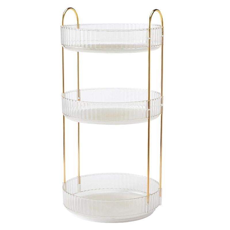 Rotating Cosmetic Organiser Home Storage Shelf Box for Makeup and Beauty Product - Green