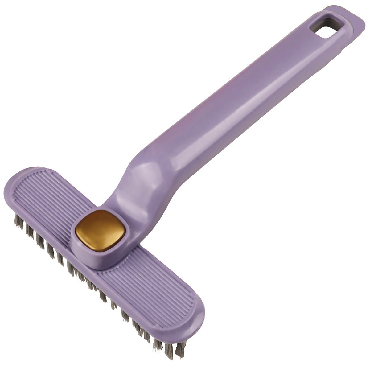 Multi-Functional Rotary Cleaning Brush Hard Bristle Slot Seam Wall Tile Brush - Purple
