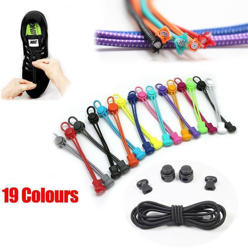 No Tie Elastic Shoelaces with Toggle Locks for Sneakers Running Walking Shoes - Lake Green