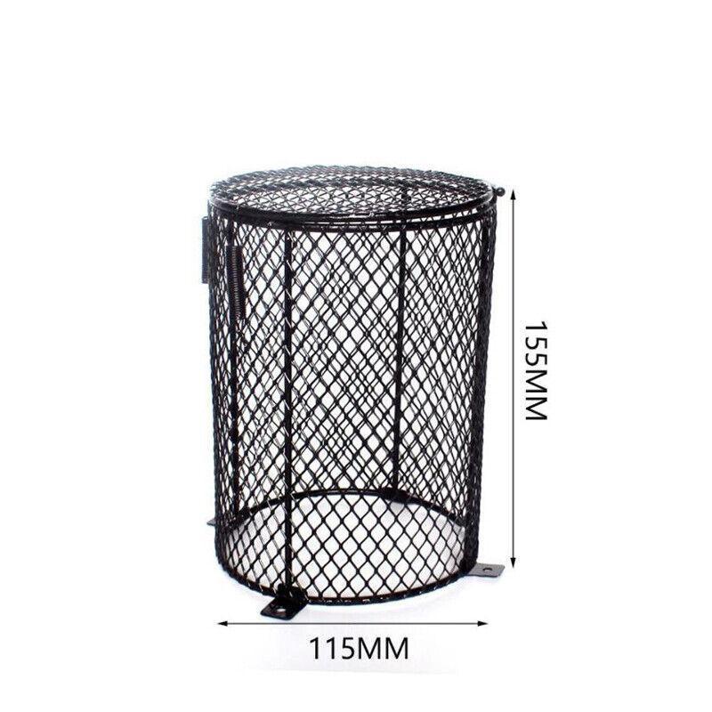 Round Reptile Heat Lamp Light Bulb Mesh Cage Protector  Enclosure 11.5X15.5Cm Au