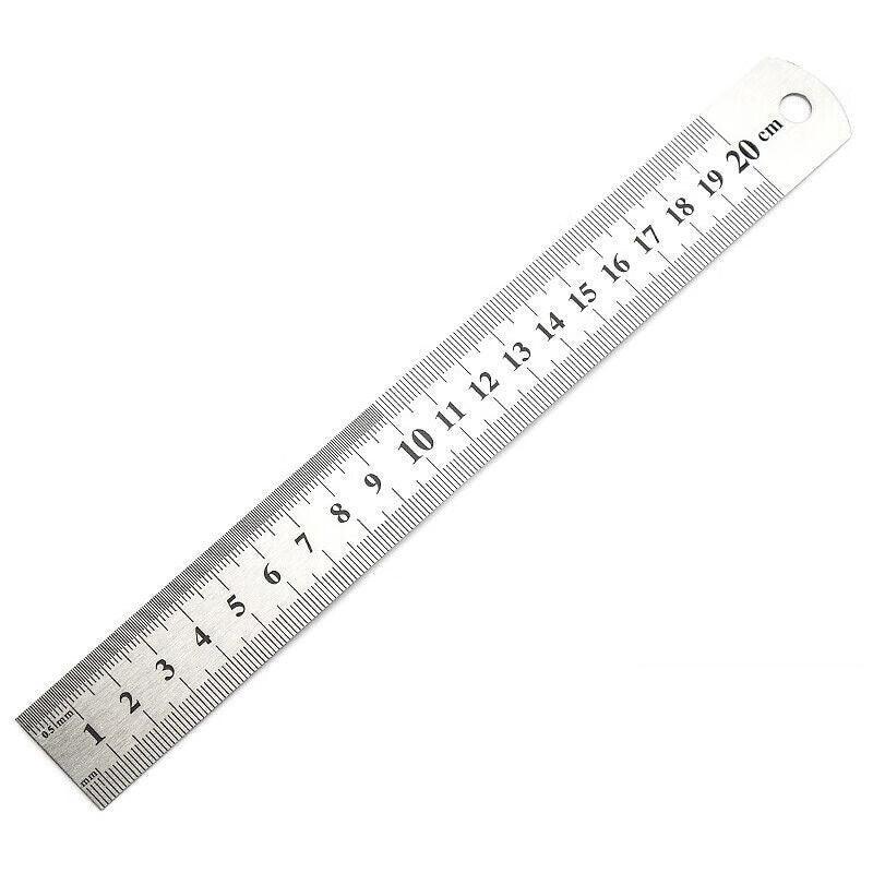 1/2 Pack Double-Sided Stainless Steel Precision Ruler (10cm, 15cm, 20cm) - 15cm *1 PCS