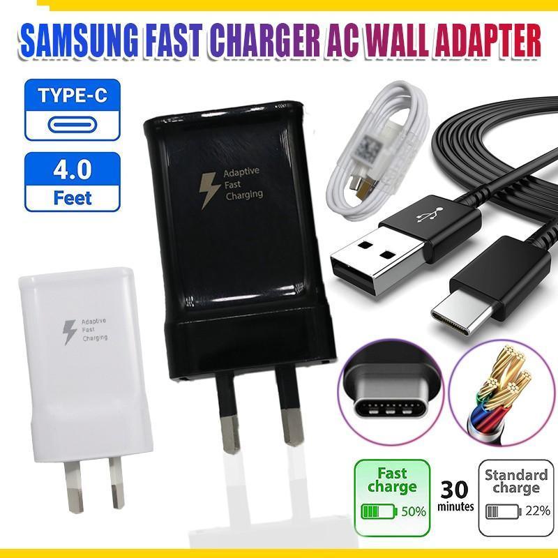Fast Wall Charger Adapter - Samsung Galaxy S8 S9 S10/ Note 8 9 10 - Black Plug (NO CABLE)
