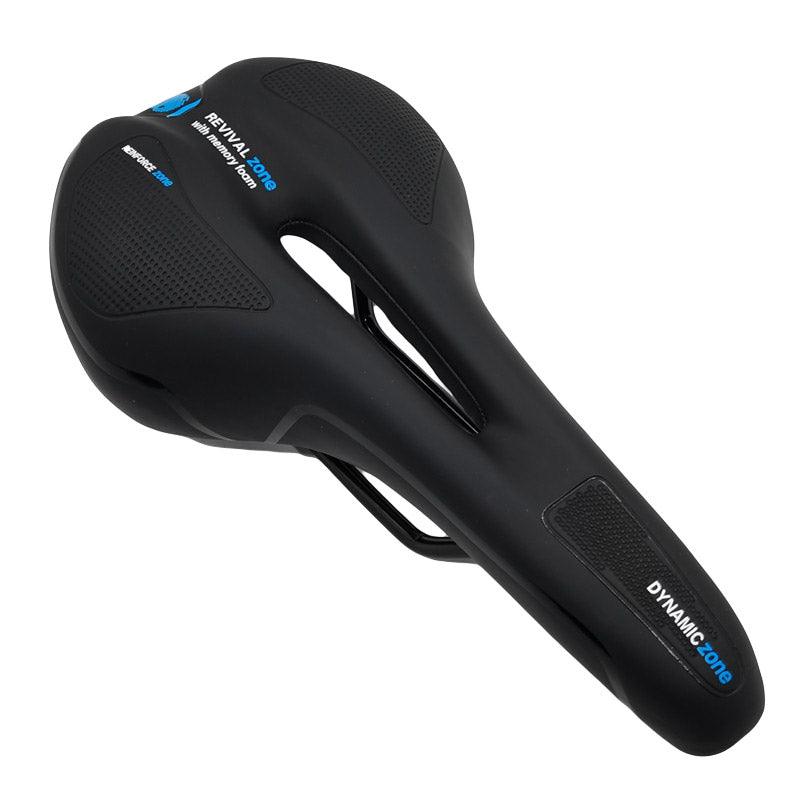 MTB Saddle Hollow Comfort Bicycle Seat Universal Cushion Soft Riding Saddle - Blue