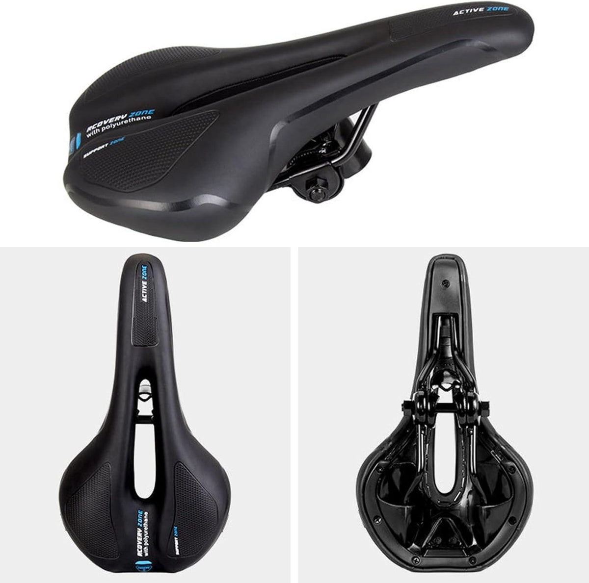 MTB Saddle Hollow Comfort Bicycle Seat Universal Cushion Soft Riding Saddle - Red