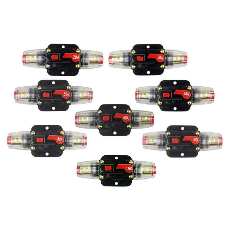 20-150Amp Circuit Breaker Dual Battery Ip67 Waterproof Fuse Manual Reset 12V 24V - 50AMP