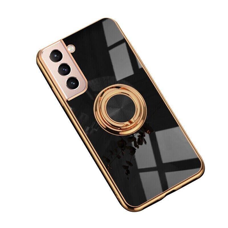 Black Shockproof Ring Holder Case Cover for Samsung S22 Ultra Plus Note 20 - Samsung Galaxy Note20