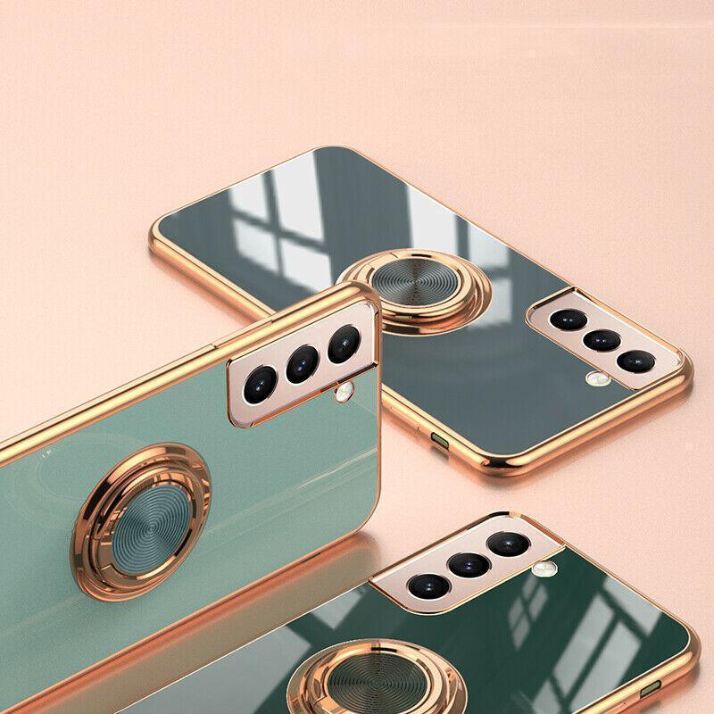 Black Shockproof Ring Holder Case Cover for Samsung S22 Ultra Plus Note 20 - Samsung Galaxy Note20