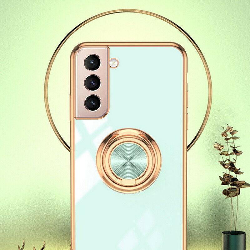 Dark Green Shockproof Ring Holder Case Cover for Samsung S22 Ultra S22 Plus Note 20 - Samsung Galaxy A33