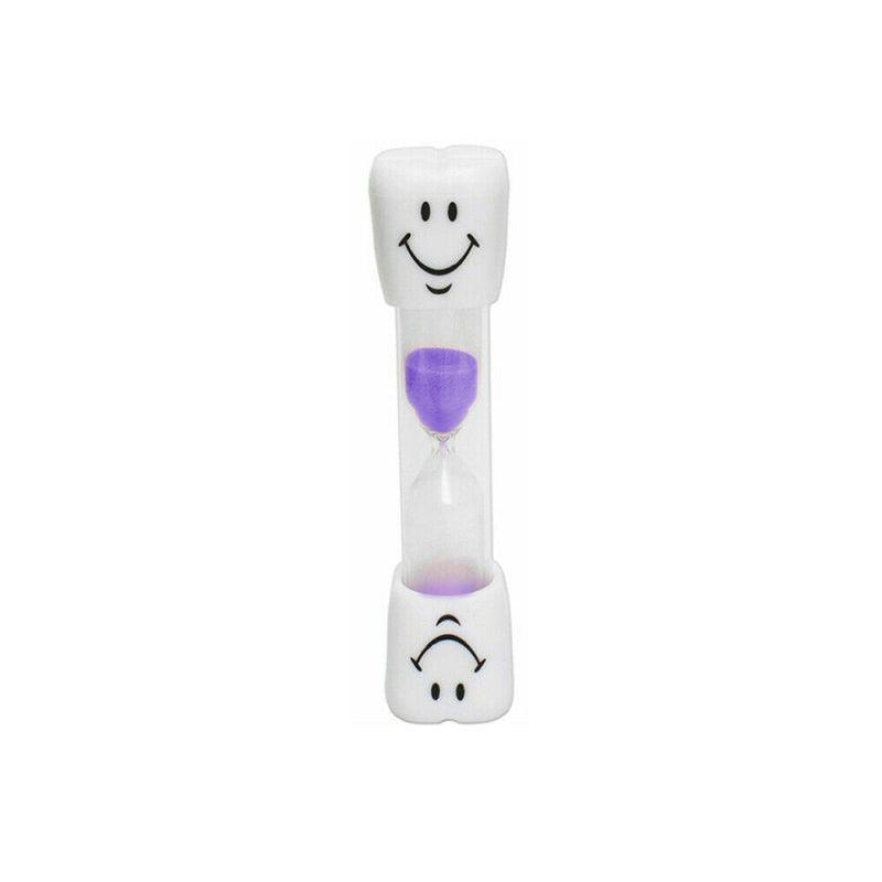 3-Minute Hourglass Sand Timer Smiley Face Clock for Brushing or Kitchen Use - Purple