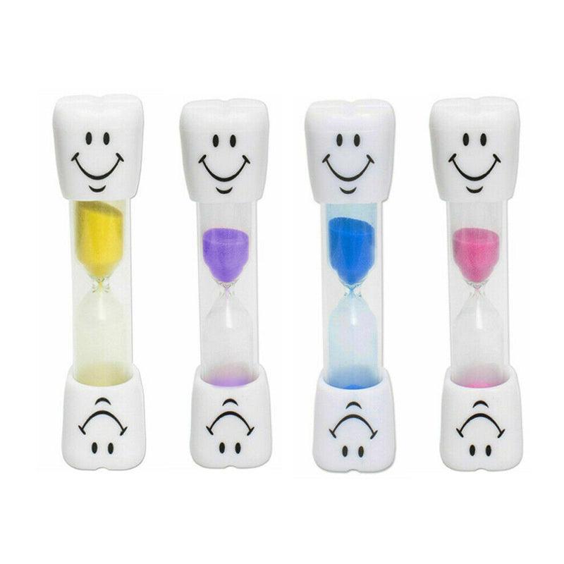 3-Minute Hourglass Sand Timer Smiley Face Clock for Brushing or Kitchen Use - Yellow