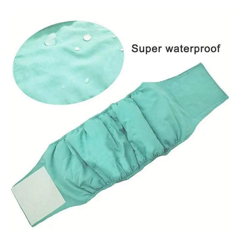 L Male Dog Puppy Nappy Diaper Belly Wrap Band Sanitary Pants Underpants - Yellow