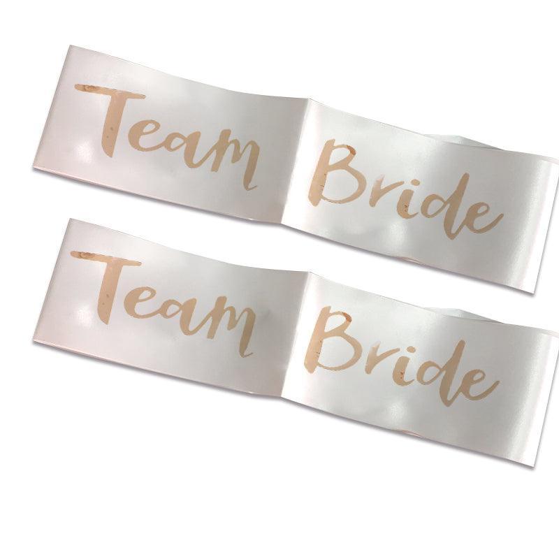 Bridal Party Sash Rose Gold Bride Bridesmaid Maid Honour Mother Hens Night Wear - Bride To Be