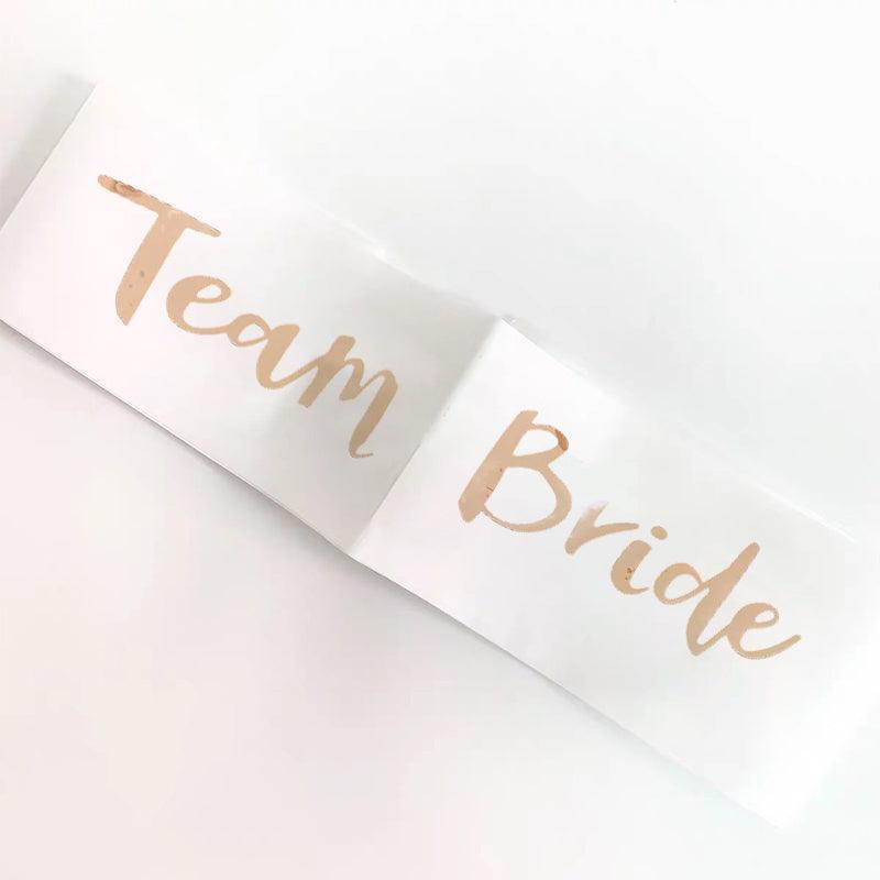 Bridal Party Sash Rose Gold Bride Bridesmaid Maid Honour Mother Hens Night Wear - Maid Of Honour