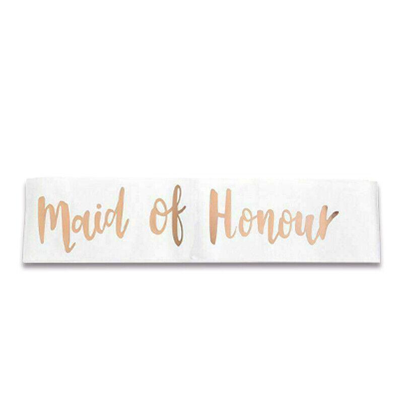 Bridal Party Sash Rose Gold Bride Bridesmaid Maid Honour Mother Hens Night Wear - Mother Of The Bride