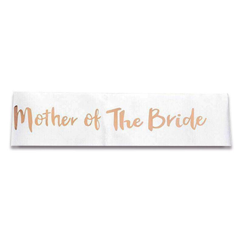 Bridal Party Sash Rose Gold Bride Bridesmaid Maid Honour Mother Hens Night Wear - Mother Of The Bride