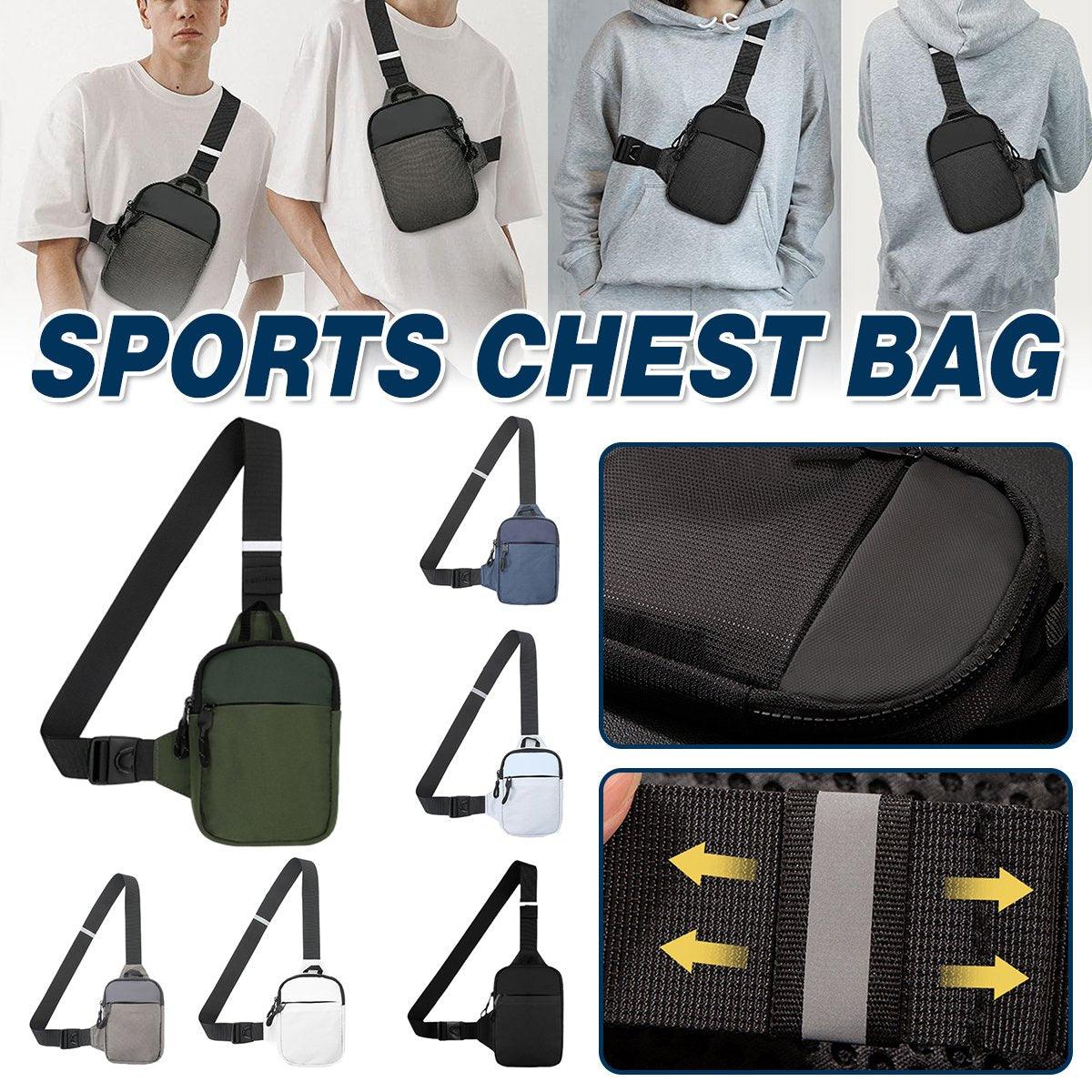 Sports Chest Bag Crossbody Backpack Mini Fashion Satchel for Outdoor Travel - Dark Blue