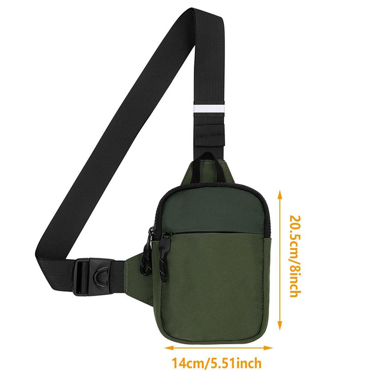 Sports Chest Bag Crossbody Backpack Mini Fashion Satchel for Outdoor Travel - Dark Blue