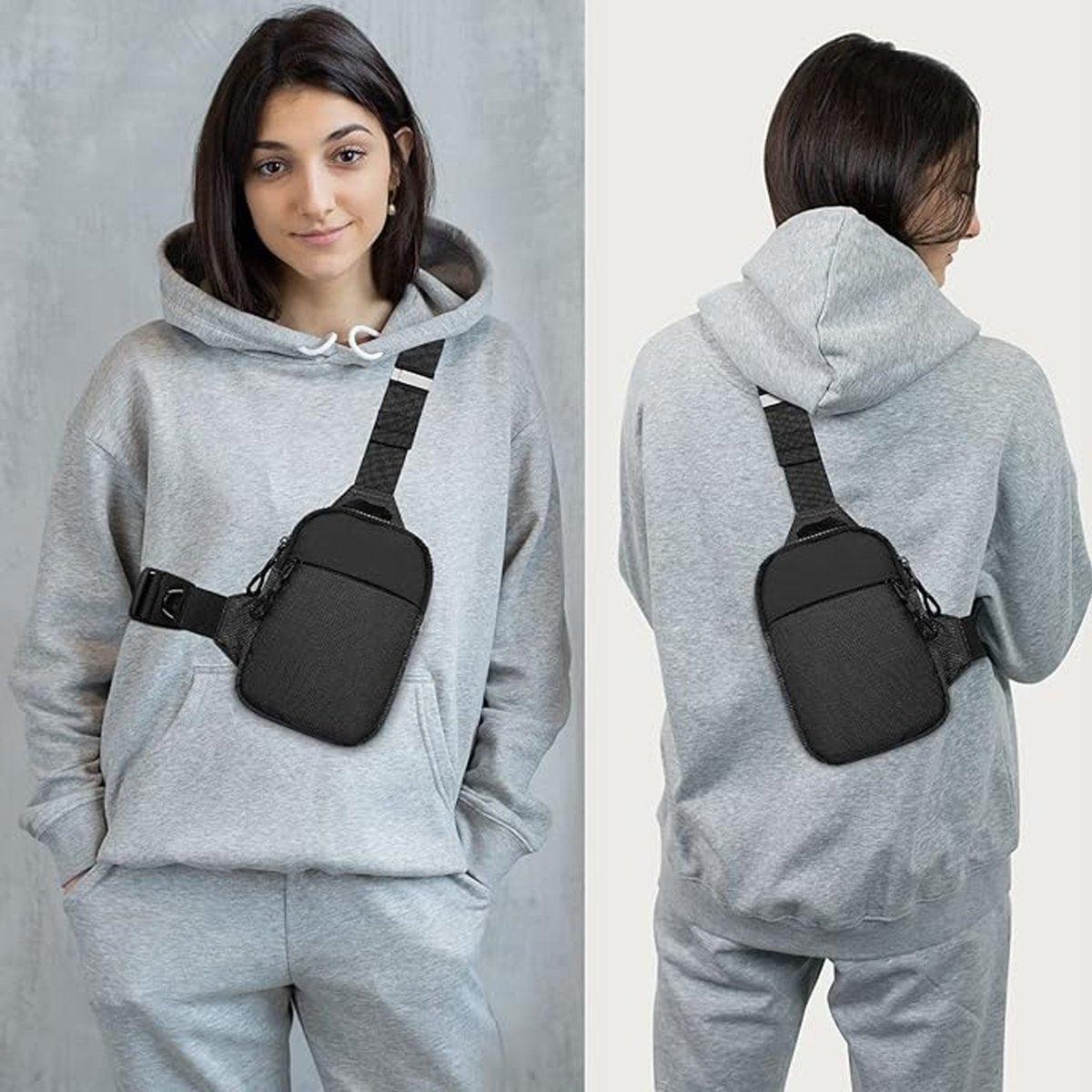 Sports Chest Bag Crossbody Backpack Mini Fashion Satchel for Outdoor Travel - Dark Blue