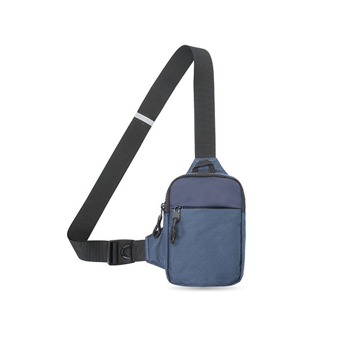 Sports Chest Bag Crossbody Backpack Mini Fashion Satchel for Outdoor Travel - Dark Blue