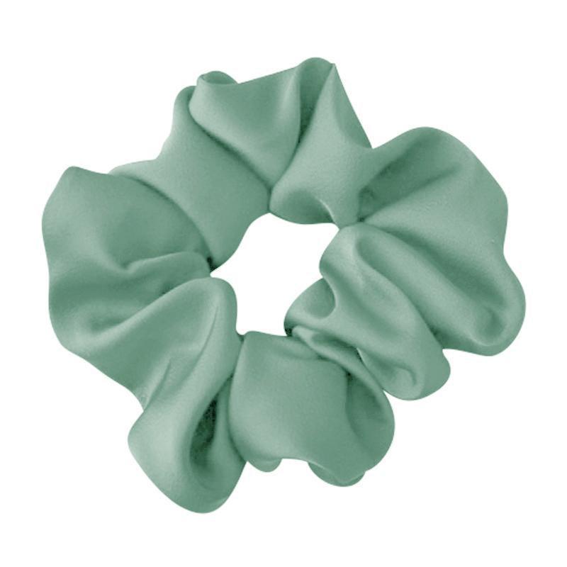Large Scrunchies Silk Satin Elastic Hair Hair Bands Rope Hair Tie Ponytail Accessory - Light Green