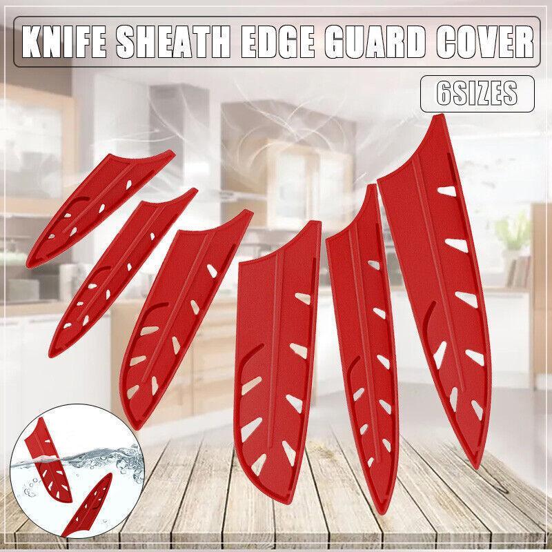 Plastic Knife Sheath Edge Guard Cover Scabbard Slicing Blade Red Protector Chef - Scabbard-7in