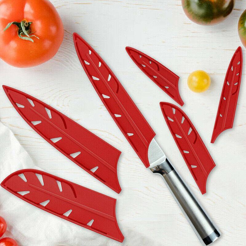 Plastic Knife Sheath Edge Guard Cover Scabbard Slicing Blade Red Protector Chef - Scabbard-7in