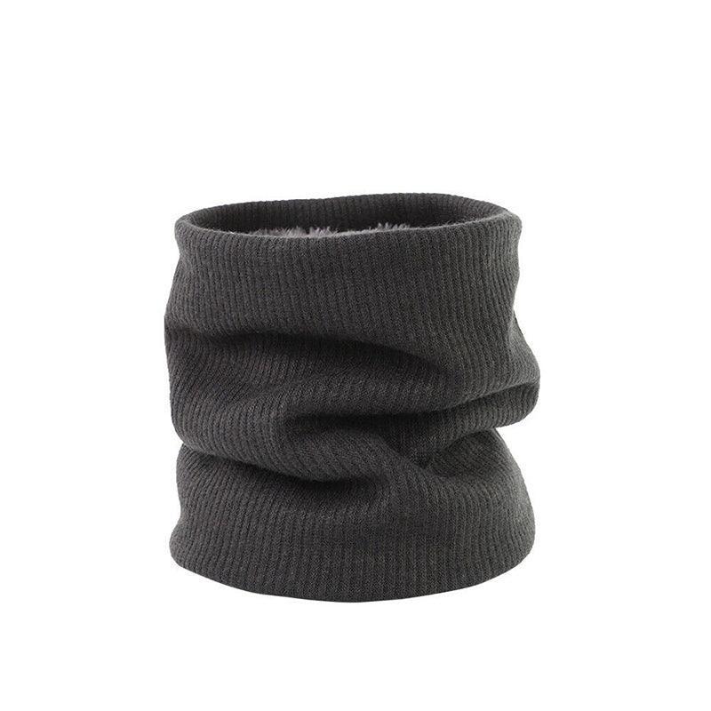 Fleece Neck Warmer Thermal Tube Scarf Winter Snood Hat for Men Women Outdoor - Beige