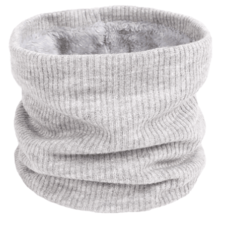 Fleece Neck Warmer Thermal Tube Scarf Winter Snood Hat for Men Women Outdoor - Blue