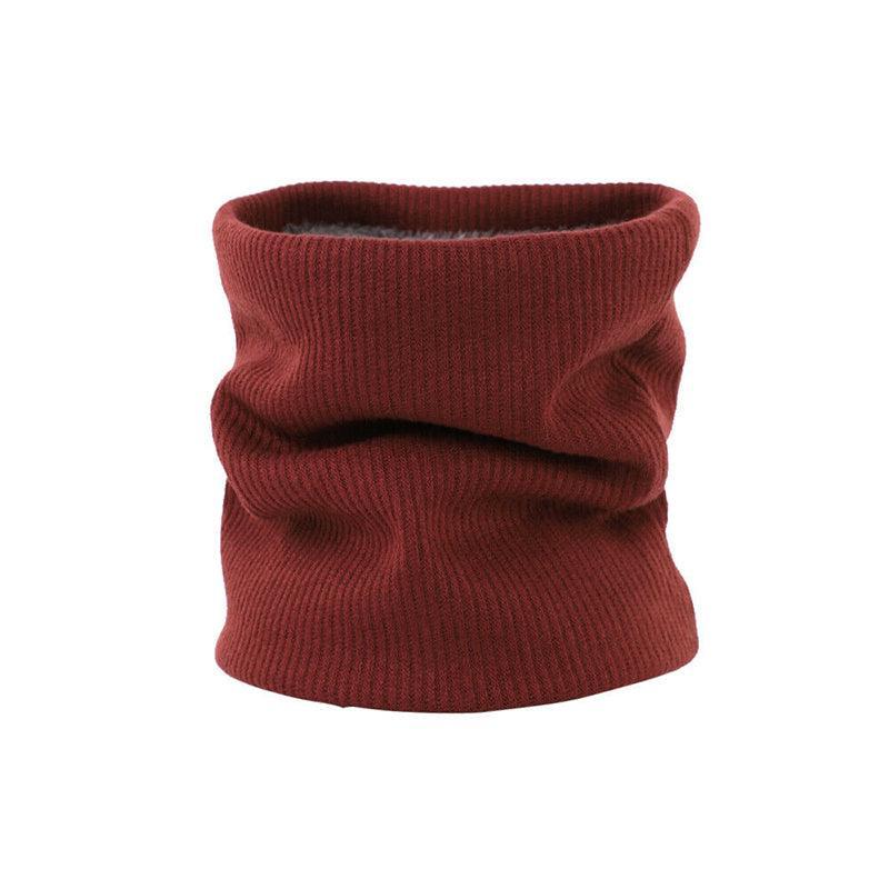 Fleece Neck Warmer Thermal Tube Scarf Winter Snood Hat for Men Women Outdoor - Green