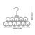 5PCS Non-slip Flocked 11-Hole Hanger for Towels Scarves Ties Drying Storage Rack