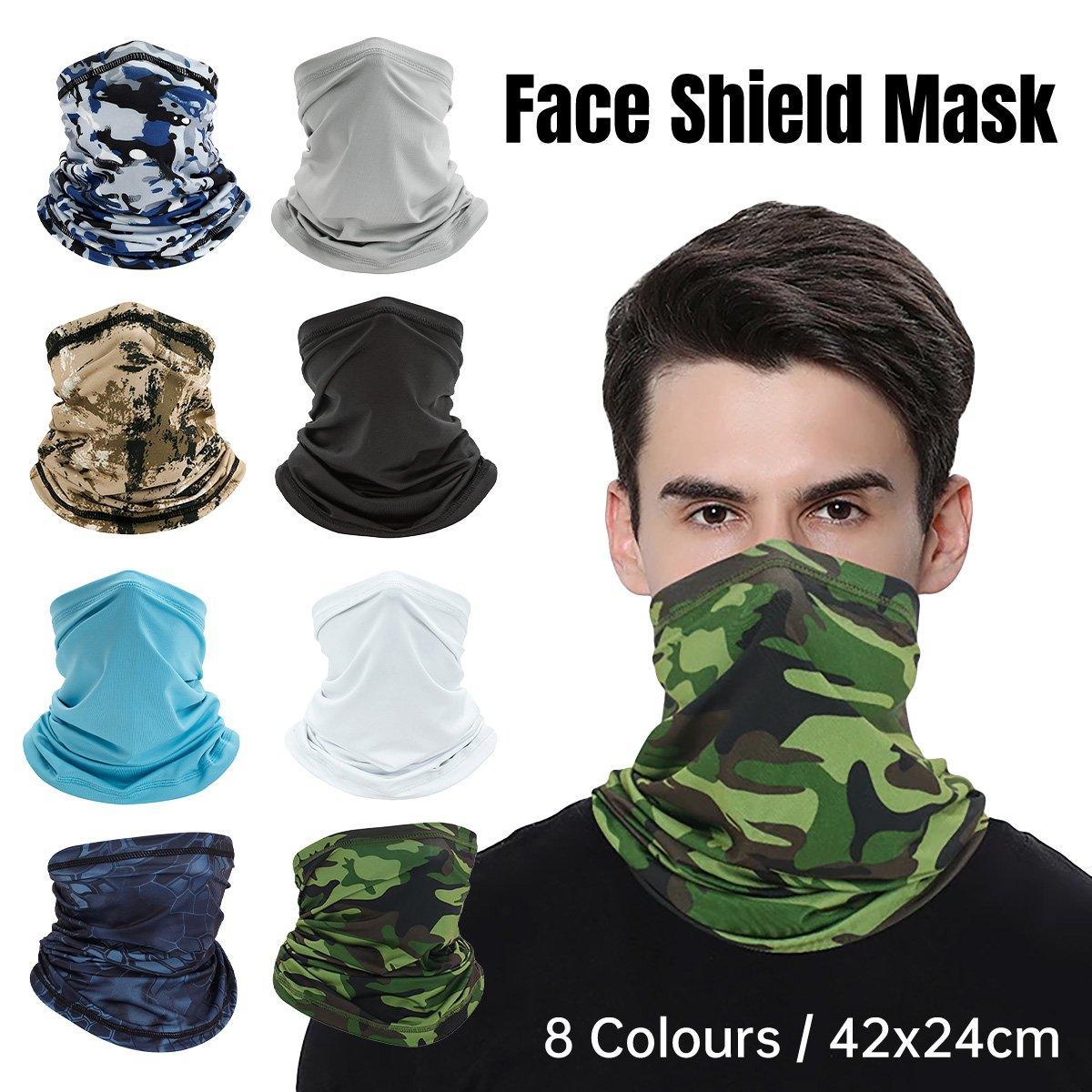 Sunblock Ice Silk Breathable Bandana Bib Face Scarf Fishing Biker Sport Headgear - Ink Khaki