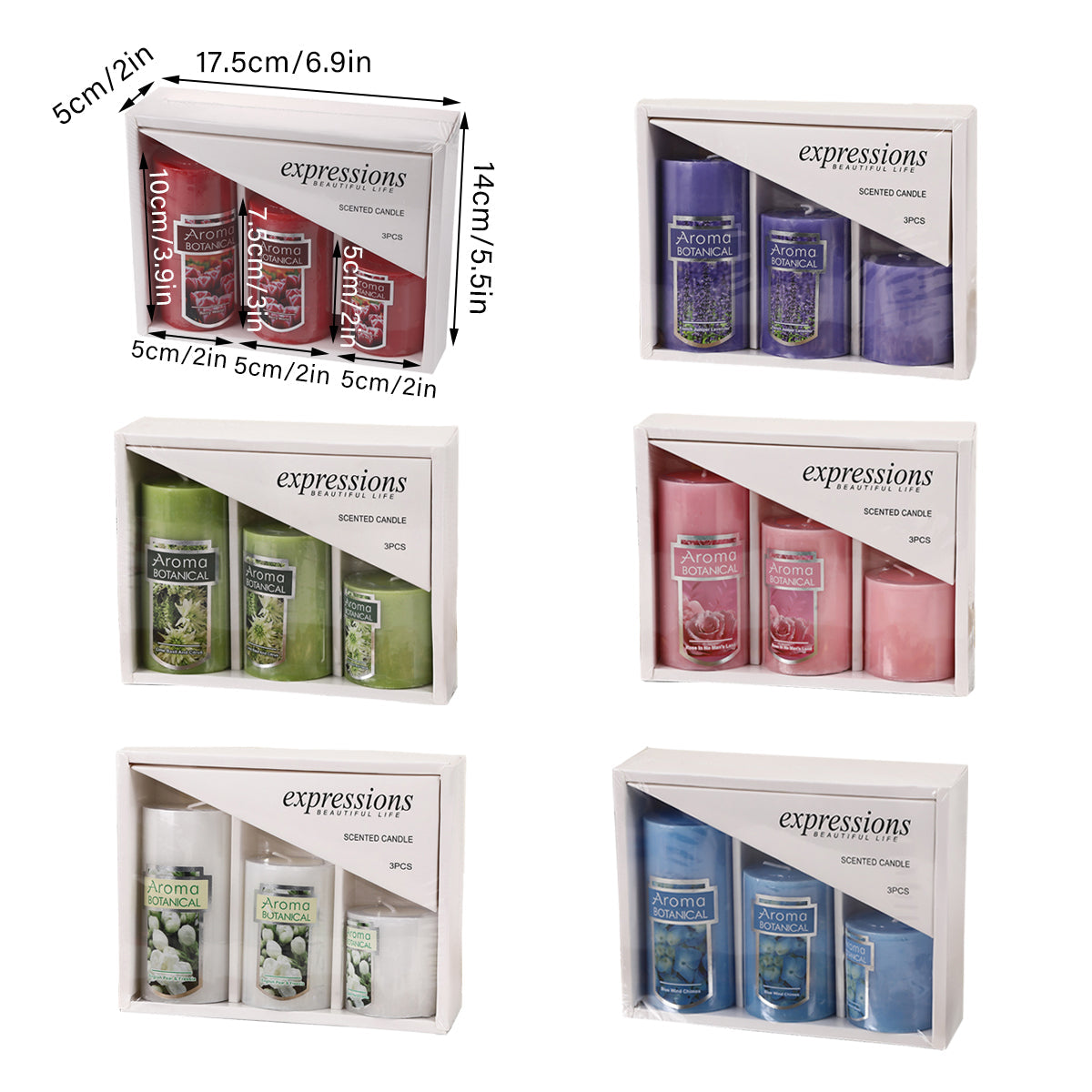 Classic Simple Cylindrical Scented Candles for Home Use Aromatherapy Decoration - Blue