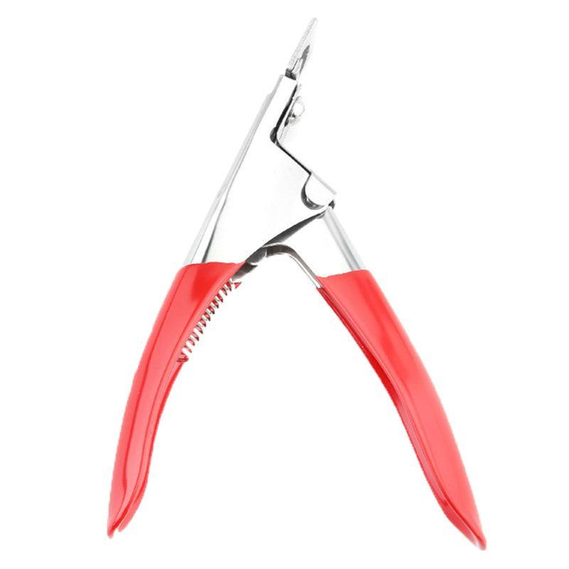 Acrylic Nail Tip Cutter False Nail Clipper U Shape Manicure Art Trimmer Tool - Blue