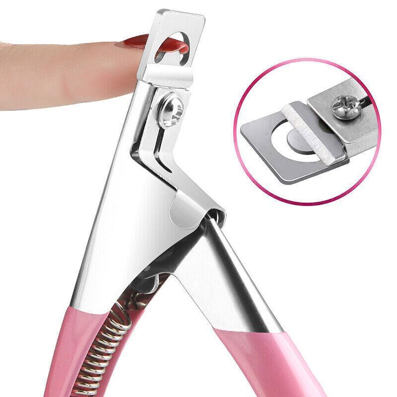 Acrylic Nail Tip Cutter False Nail Clipper U Shape Manicure Art Trimmer Tool - Black