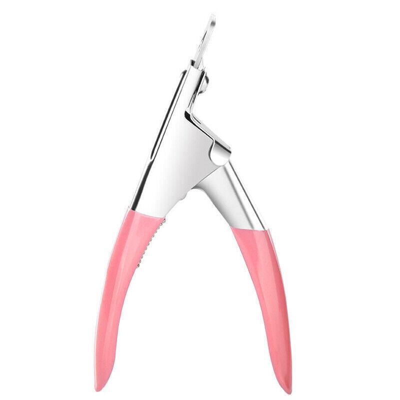 Acrylic Nail Tip Cutter False Nail Clipper U Shape Manicure Art Trimmer Tool - Red