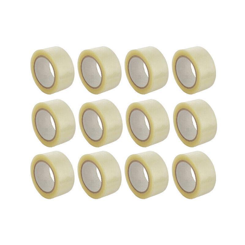 Clear Packing Tape 48mm x 100m for Carton Sealing 6 to 48 Rolls - 48 Rolls