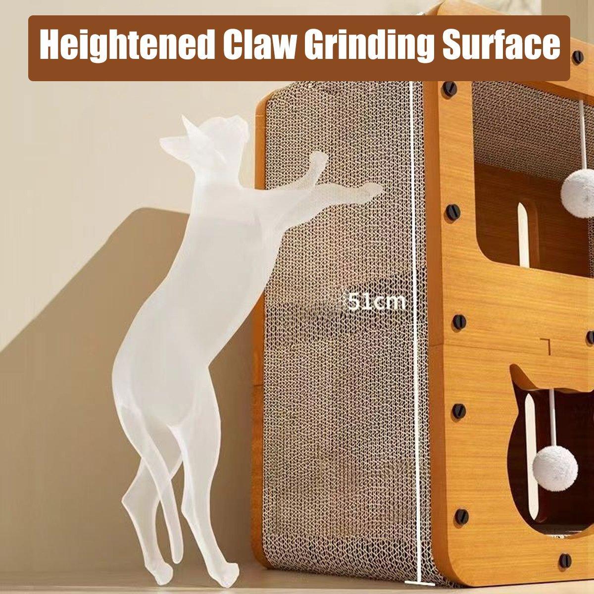 Wear-resistant Cat Scratch Board House Four Seasons Cat Climbing Tower Toy Nest