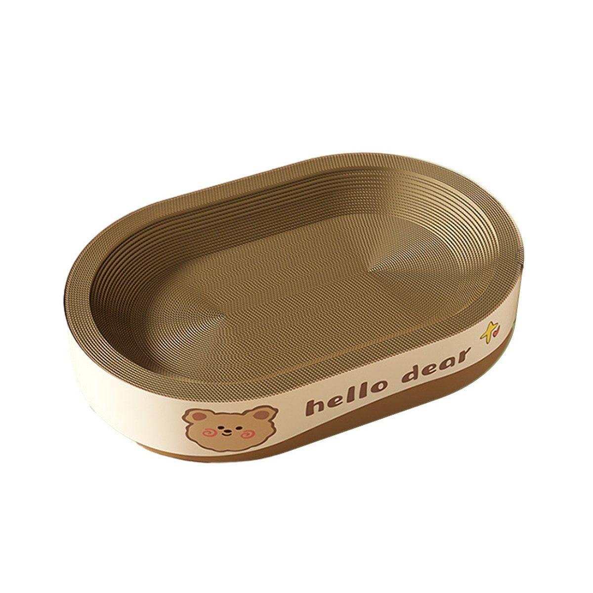 Extra-Large Oval Cat Scratching Board Durable Pet Toy Cat Kittens Wear Resistant - Rabbit