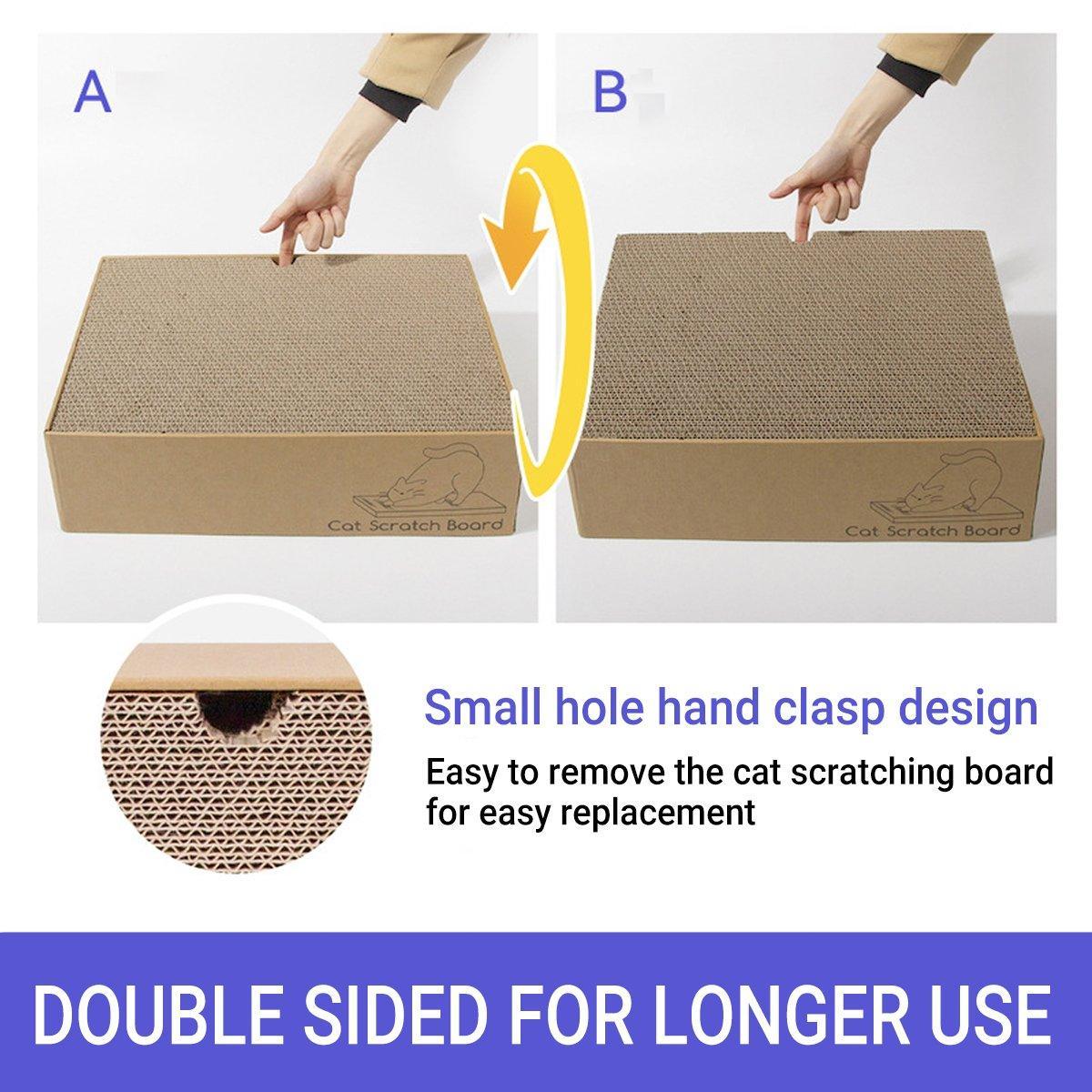 Eco-Friendly Corrugated Cardboard Cat Scratcher Cartoon Design and Play Hole