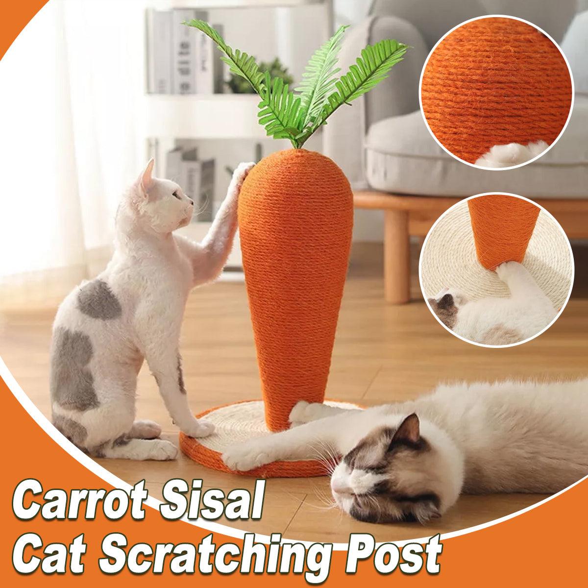 Carrot Cat Scratching Post Vertical Climbing Frame Interactive Toy for Cats