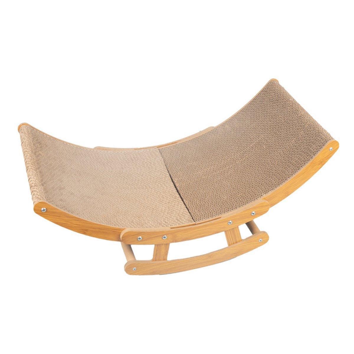 Premium Cat Scratching Board Bed Corrugated Paper Durable All Seasons Cat Toy - Rocking Chair Scratcher