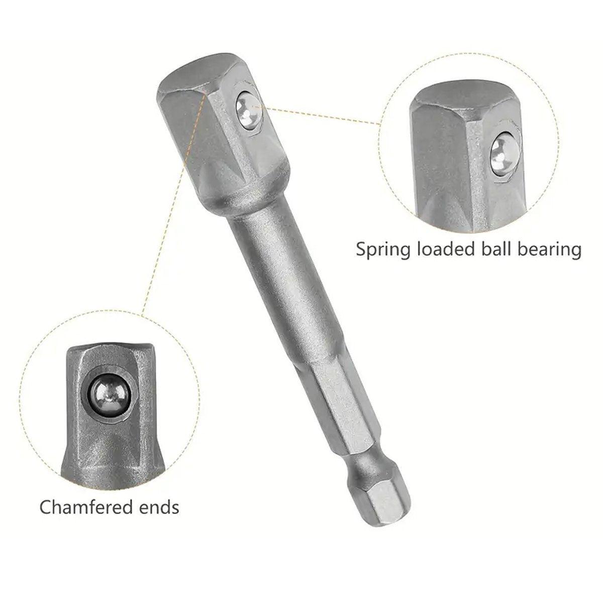 8pcs Hex Shank Socket Adapter Set 1/4 3/8 1/2 Inch Impact Driver Drill Bits