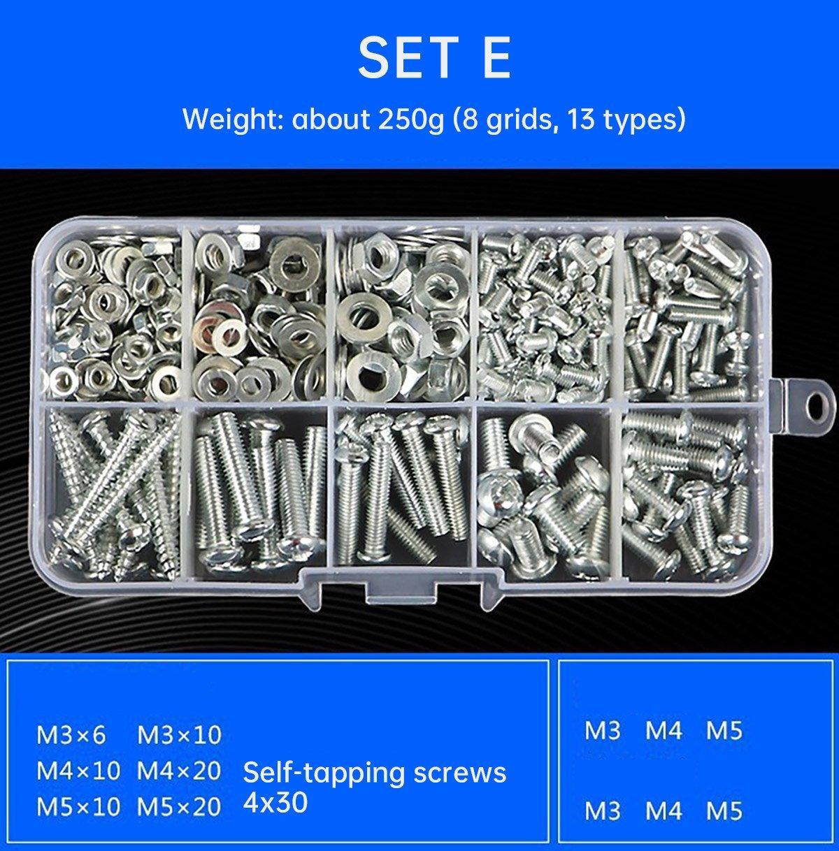 Household Self-tapping Screw Nut Gasket Box Set Multi-purpose Screw Assortment - B