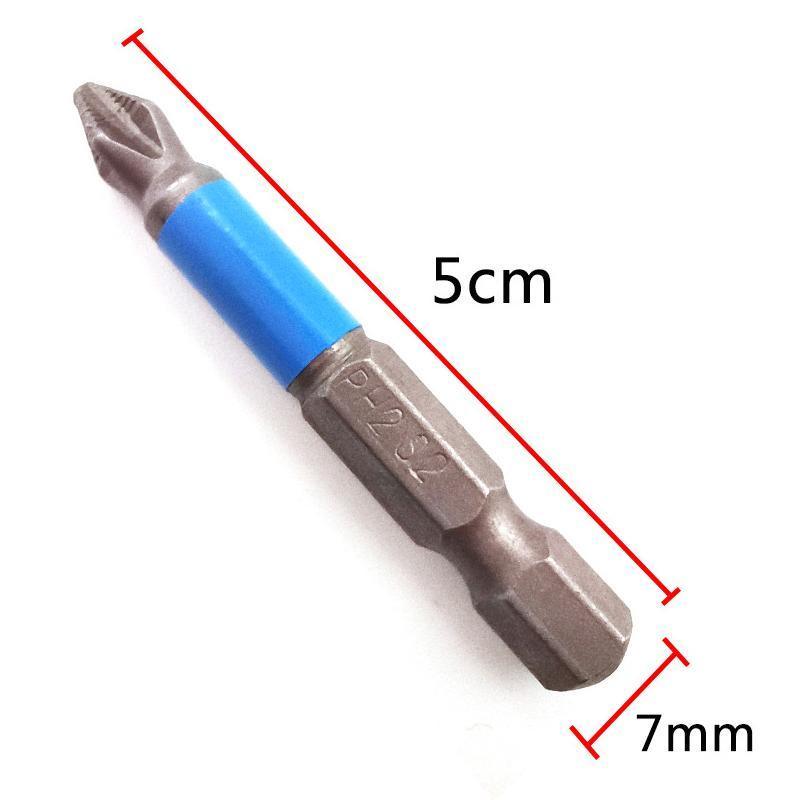 10PCS Anti Slip Electric Hex Shank 50mm PH2 Cross Head Screwdriver Bits Set