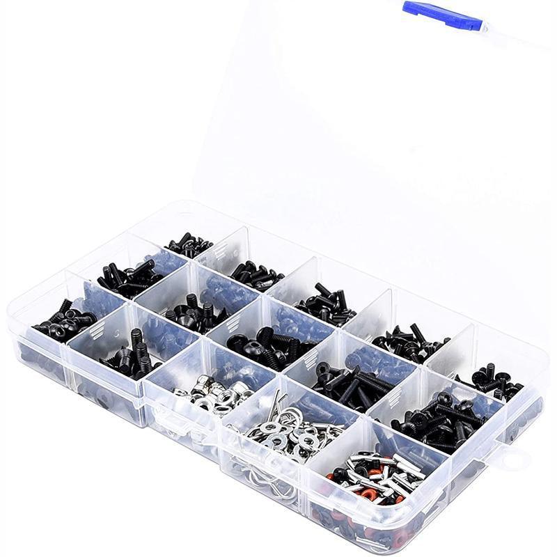 500PCS/Set RC Screws Box Repair Tool Kit for 1/10 HSP RC Car DIY Accessories