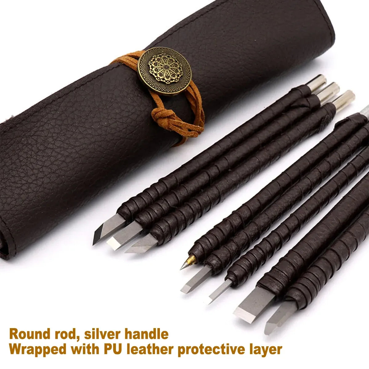 8pcs Seal Engraving Knife Set Engraving Tools Carving Knives for Stone Craft