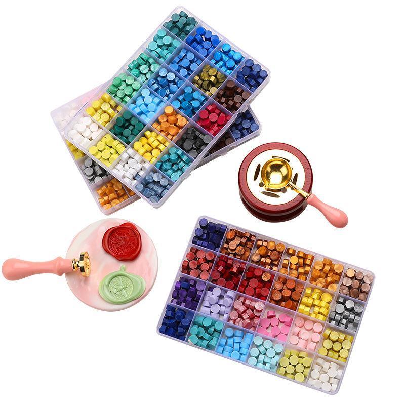 600 X Colour Sealing Wax Mix Metallic Stick Beads Stamp Seal Candle Envelope VIC - Macaron Color